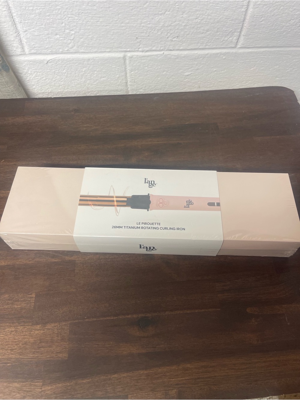 L’ange Le Pirouette 26mm Titanium Rotating Curling Iron Blush NEW SEALED